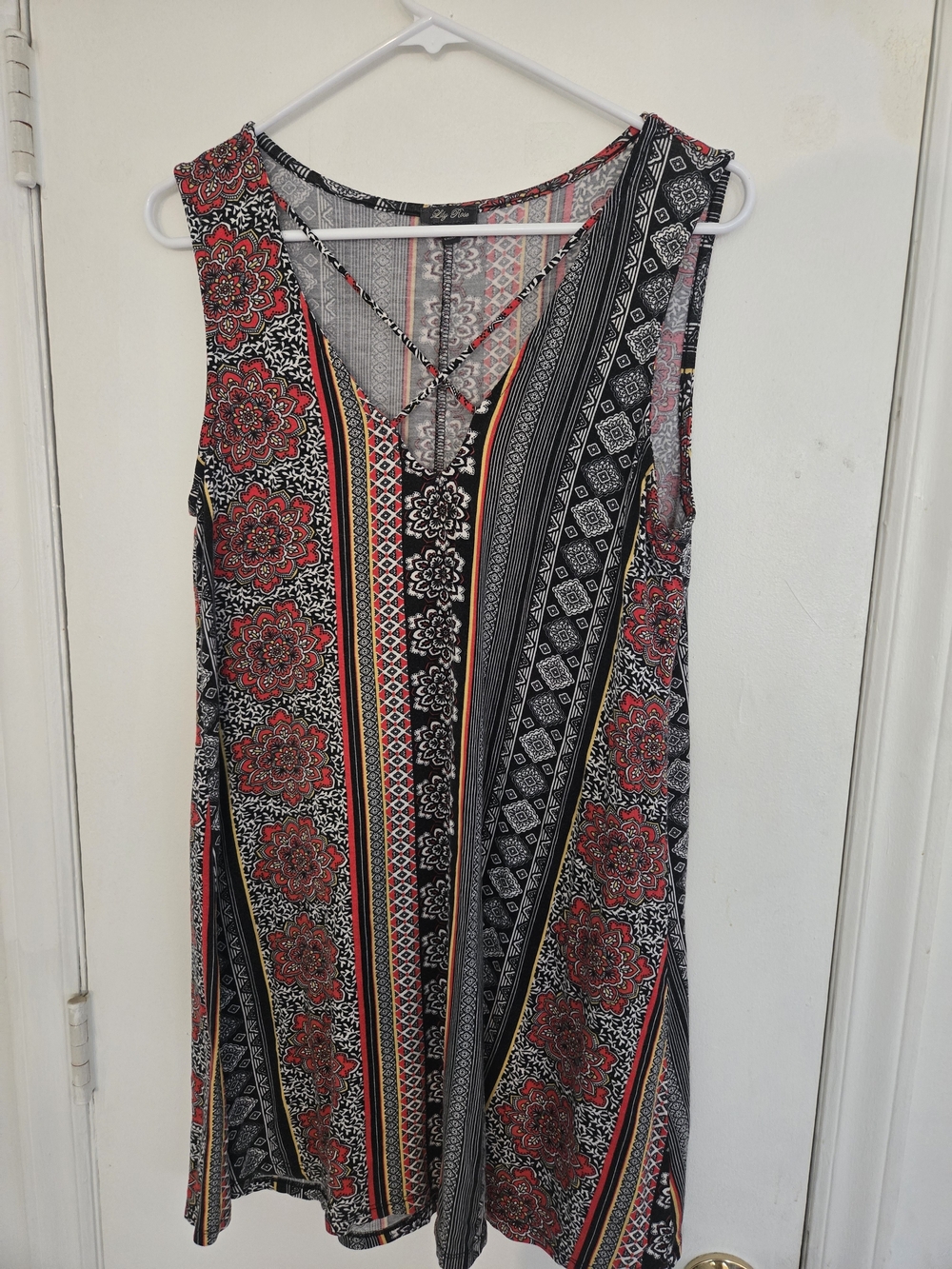 Sleeveless V-Neck Printed Sundress